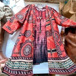 Beautiful boho open front cardi w shabby chic vibe